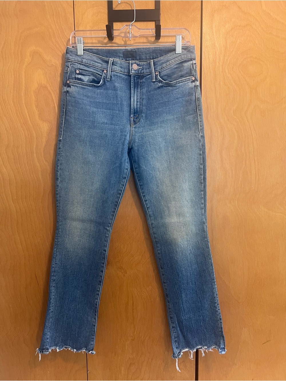 Mother The Rascal Ankle Chew Jean With Raw Hem Size 29